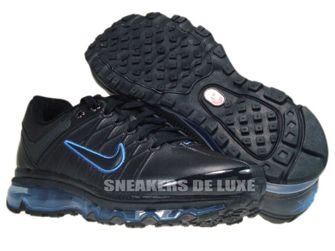 366718-008 Nike Air Max 2009+ Black/Black Blue Spark